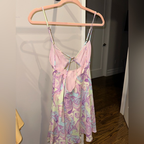 Zara Tie Dye Crossback Mini Dress Size Small - Picture 2 of 2